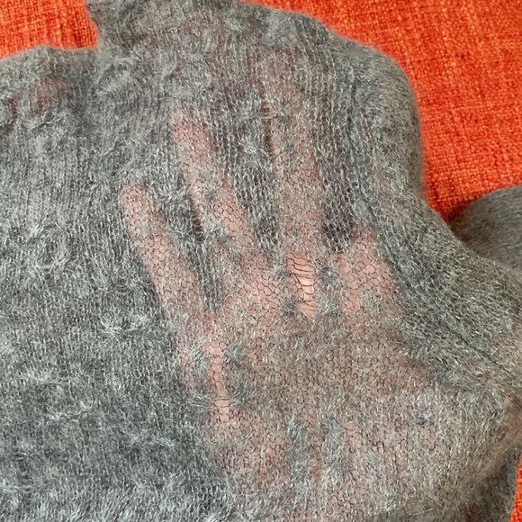 VTG 90’s For Joseph Light Grey Mohair Sweater Knit - Picture 9 of 10